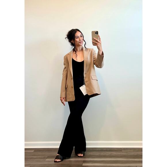 Maje Jackets & Blazers - Maje Twill Blazer in Brown Size 38 Single Breasted Button Front Pockets Lined